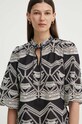 Хлопковая блузка Bruuns Bazaar ArvensisBBLarin shirt чёрный BBW3921