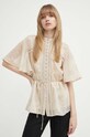 Košulja Bruuns Bazaar GillywineBBMatea shirt bež BBW3970