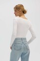 Одежда Боди Saint Body SLASH NECK BODYSUIT ECRU SB.547 белый