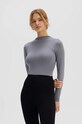 Body Saint Body LOW NECK BODYSUIT GREY SB.530 sivá SS24
