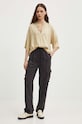 Μπλουζάκι United Colors of Benetton 5XBQDQ09E μπεζ SS24