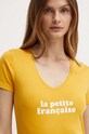 La Petite Française tricou din bumbac THIBAULT portocaliu PFTHIBAULT