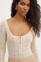 Elisabetta Franchi body BK55B41E1 beżowy SS24
