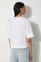 Abbigliamento GANNI camicia in cotone Broderie Anglaise Tie Blouse F9655 bianco