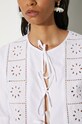GANNI cotton shirt Broderie Anglaise Tie Blouse F9655