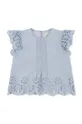 блакитний Дитяча бавовняна блузка Konges Sløjd Для дівчаток
