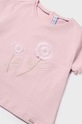 Дівчинка Бавовняна футболка для немовлят Mayoral 1009.4H.Baby.PPYH рожевий