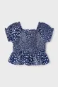тёмно-синий Детская хлопковая блузка Mayoral Для девочек