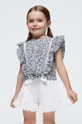 Mayoral bluza de bumbac pentru copii 3179.6H.Mini.PPYH bleumarin