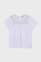 Παιδική βαμβακερή μπλούζα Mayoral casual λευκό 6005.8E.Junior.PPYH