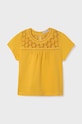 Mayoral bluza de bumbac pentru copii uni galben 6005.8E.Junior.PPYH