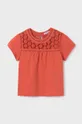 narančasta Dječja pamučna bluza Mayoral Za djevojčice