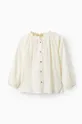 бежевый Детская хлопковая блузка zippy Для девочек