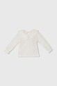 zippy longsleeve bawełniany niemowlęcy z elastanem biały 3106005301