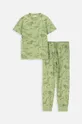 zelena Otroška bombažna pižama Coccodrillo Fantovski