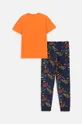 Coccodrillo piżama bawełniana dziecięca pomarańczowy