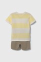Dětské bavlněné pyžamo United Colors of Benetton 3ERS0P06G.G.Seasonal žlutá SS24