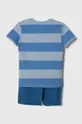 Дитяча бавовняна піжама United Colors of Benetton блакитний