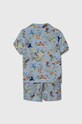 Polo Ralph Lauren pijamale de bumbac pentru copii 9P0140 albastru SS24