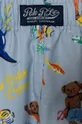 niebieski Polo Ralph Lauren piżama bawełniana dziecięca