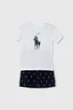 granatowy Polo Ralph Lauren piżama bawełniana dziecięca Chłopięcy