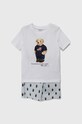 Dječja pamučna pidžama Polo Ralph Lauren print plava 9P0142