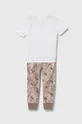 Dječja pidžama Abercrombie & Fitch bijela