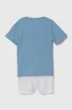 Otroška bombažna pižama Calvin Klein Underwear modra