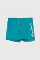 бірюзовий Дитячі шорти для плавання Pepe Jeans LOGO SWIMSHORT Для хлопчиків