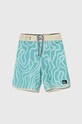Dětské plavkové šortky Quiksilver SURFSILK Planet friendly tyrkysová AQBBS03134