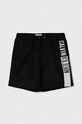 Calvin Klein Jeans szorty kąpielowe dziecięce Planet friendly czarny KV0KV00035.PPYH