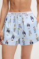 Polo Ralph Lauren szorty piżamowe bawełniane wzorzyste niebieski 4P0119