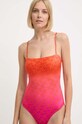 Lauren Ralph Lauren jednoczęściowy strój kąpielowy bez fiszbinów pomarańczowy 20499202