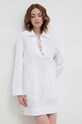 Бавовняне пляжне покривало Lauren Ralph Lauren білий 20495186