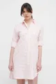 różowy Lauren Ralph Lauren koszula nocna bawełniana Damski