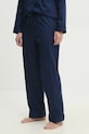 Bombažna pižama Lauren Ralph Lauren mornarsko modra ILN92305