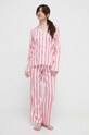 Lauren Ralph Lauren piżama tkanina różowy ILN92325