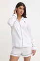 Λινές πιτζάμες Lauren Ralph Lauren λευκό