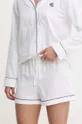 bijela Lanena pidžama Lauren Ralph Lauren