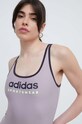 Odzież adidas jednoczęściowy strój kąpielowy IL7254 fioletowy