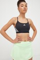 Športová podprsenka adidas Performance Aeroreact bez kostíc čierna IQ3354