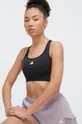 μαύρο Αθλητικό σουτιέν adidas Performance Powerimpact  Powerimpact Γυναικεία