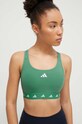 adidas Performance sutien sport Powerreact usor rigidizat verde IT6641