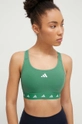 verde adidas Performance reggiseno sportivo Powerreact Donna