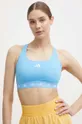 μπλε Αθλητικό σουτιέν adidas Performance Powerreact Γυναικεία