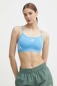 adidas Performance biustonosz sportowy Aeroreact bez fiszbinów niebieski IU1722