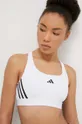 bianco adidas Performance reggiseno sportivo Powerreact Donna