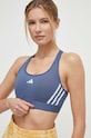 Αθλητικό σουτιέν adidas Performance Powerreact χωρίς μεταλλικές μπανέλες σκούρο μπλε IU1713
