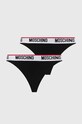 Moschino Underwear tanga 2-pack tanga negru 1382.4402