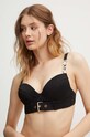Bikini top Moschino Underwear με ενίσχυση μαύρο 5782.9503